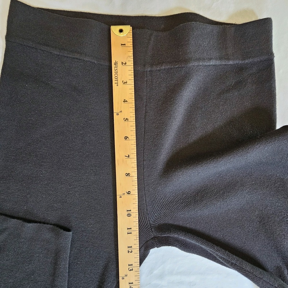 Cable & Gauge Black Knit Ankle Leggings M Elastic Waist Stretch Women's - Picture 7 of 11